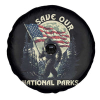 Save Our National Parks Bigfoot Spare Tire Cover Vintage American Flag