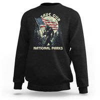 Save Our National Parks Bigfoot Sweatshirt Vintage American Flag