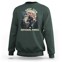 Save Our National Parks Bigfoot Sweatshirt Vintage American Flag