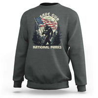 Save Our National Parks Bigfoot Sweatshirt Vintage American Flag
