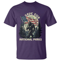 Save Our National Parks Bigfoot T Shirt Vintage American Flag