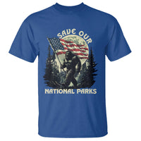 Save Our National Parks Bigfoot T Shirt Vintage American Flag