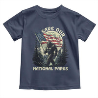 Save Our National Parks Bigfoot Toddler T Shirt Vintage American Flag