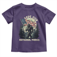 Save Our National Parks Bigfoot Toddler T Shirt Vintage American Flag