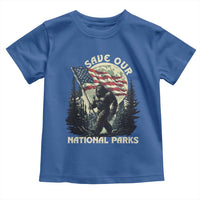 Save Our National Parks Bigfoot Toddler T Shirt Vintage American Flag