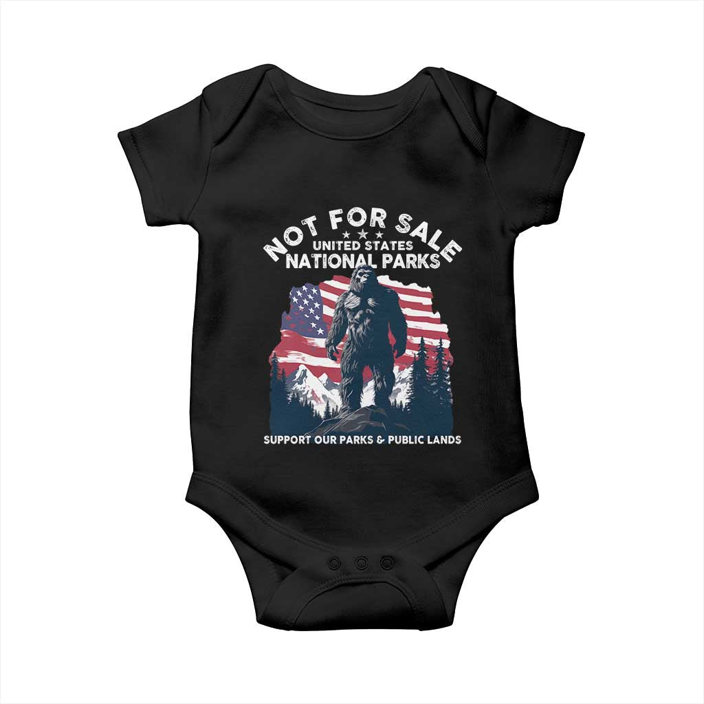 Not For Sale National Parks Bigfoot Baby Onesie Support Our Parks And Public Lands