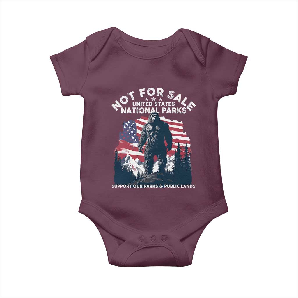 Not For Sale National Parks Bigfoot Baby Onesie Support Our Parks And Public Lands