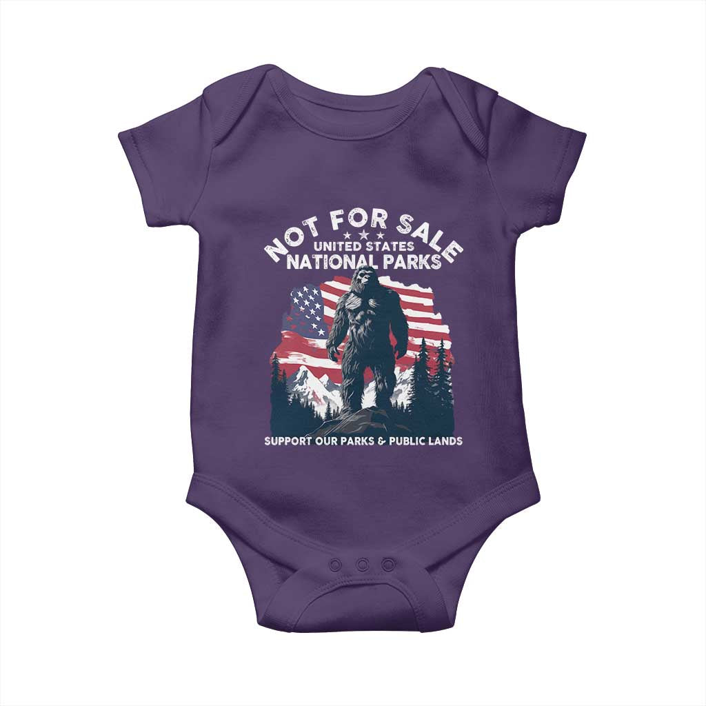 Not For Sale National Parks Bigfoot Baby Onesie Support Our Parks And Public Lands