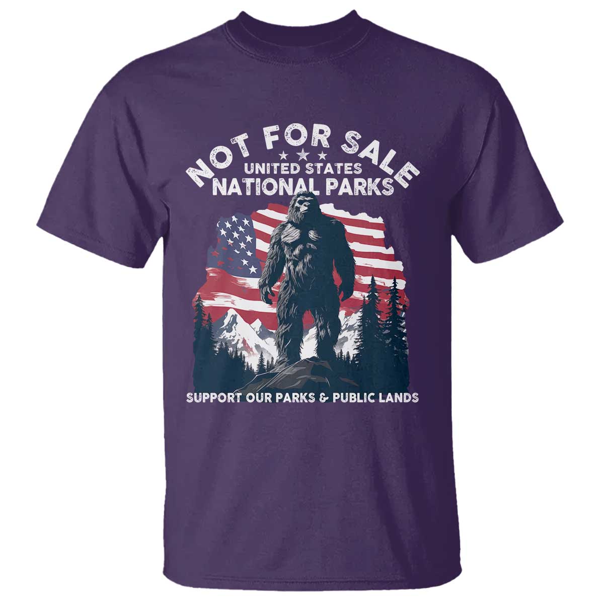 Not For Sale National Parks Bigfoot T Shirt Support Our Parks And Public Lands