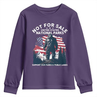 Not For Sale National Parks Bigfoot Youth Sweatshirt Support Our Parks And Public Lands