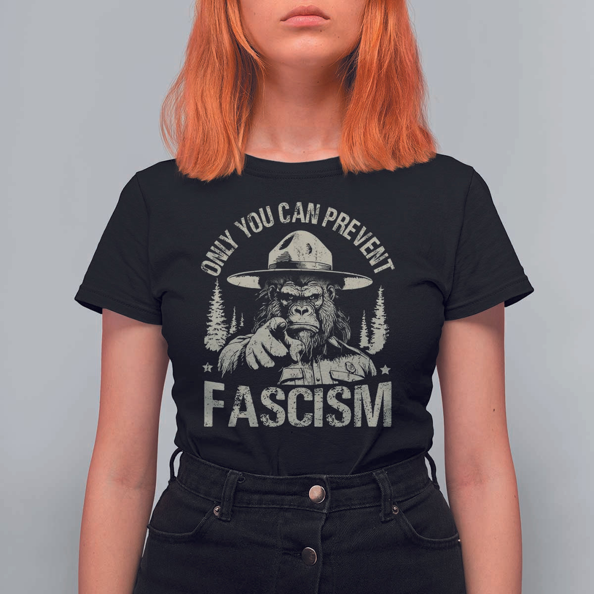 Save Our National Parks Bigfoot T Shirt For Women Vintage Forest