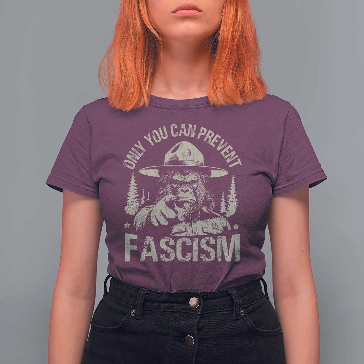 Save Our National Parks Bigfoot T Shirt For Women Vintage Forest