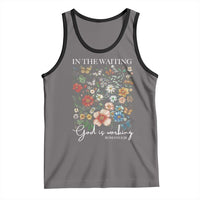 In The Waiting God Is Working Tank Top Religious Christian Bible Verse Flower