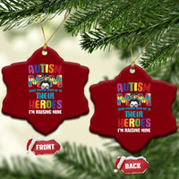Autism Mom Some People Look Up Their Heroes I'm Raising Mine Ceramic Ornament Autism Awareness