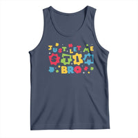 Funny Just Let Me Stim Bro Tank Top Autism Awareness Puzzle