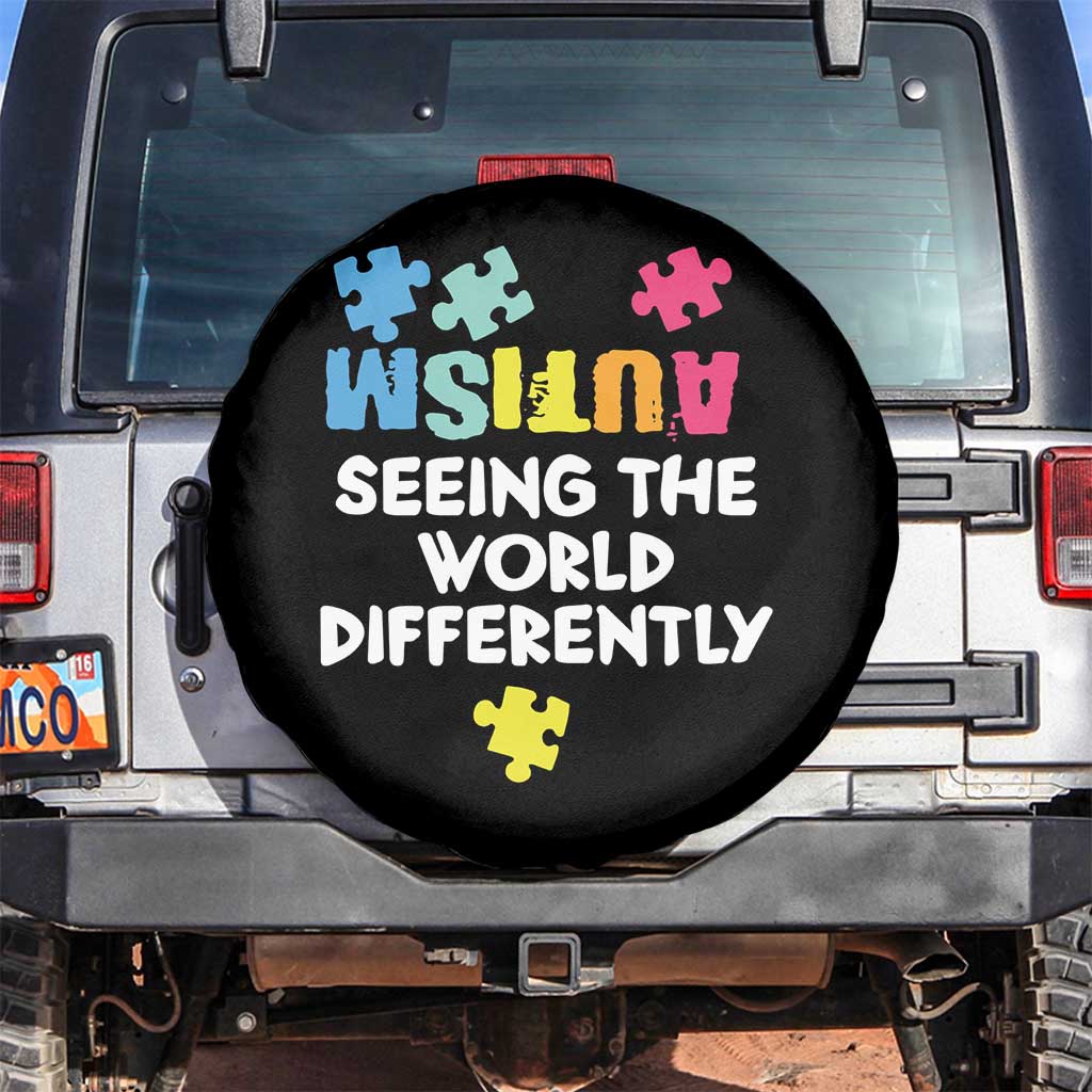 Autism Seeing The World Differently Spare Tire Cover Autistic Autism Awareness Puzzle