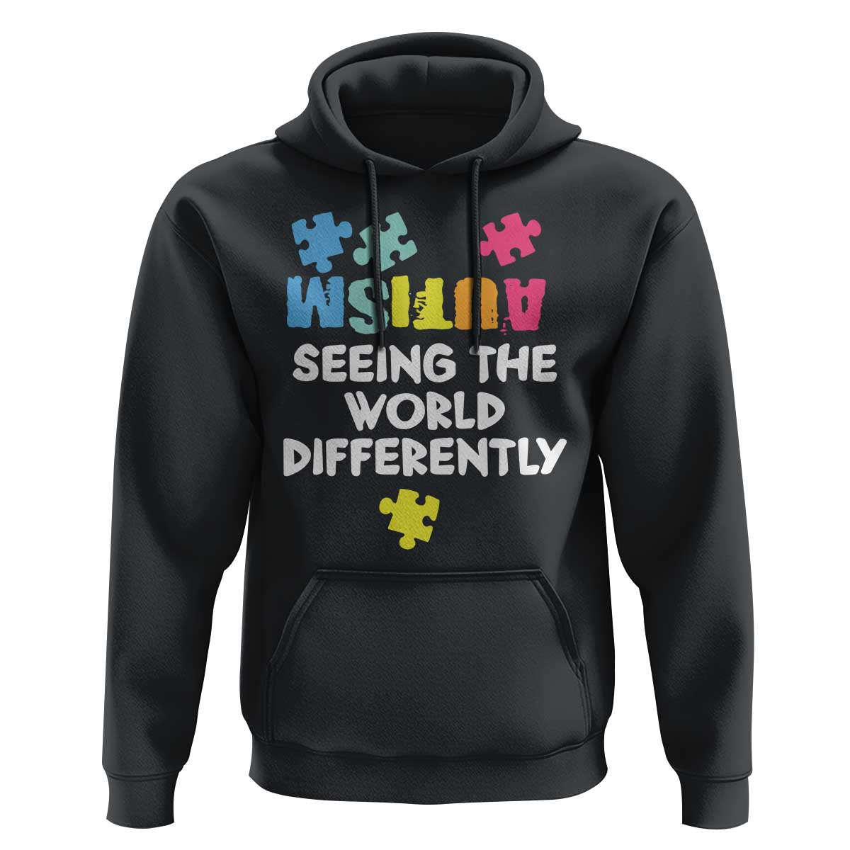 Autism Seeing The World Differently Hoodie Autistic Autism Awareness Puzzle