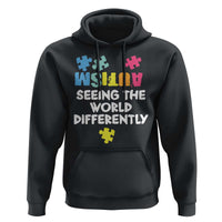 Autism Seeing The World Differently Hoodie Autistic Autism Awareness Puzzle