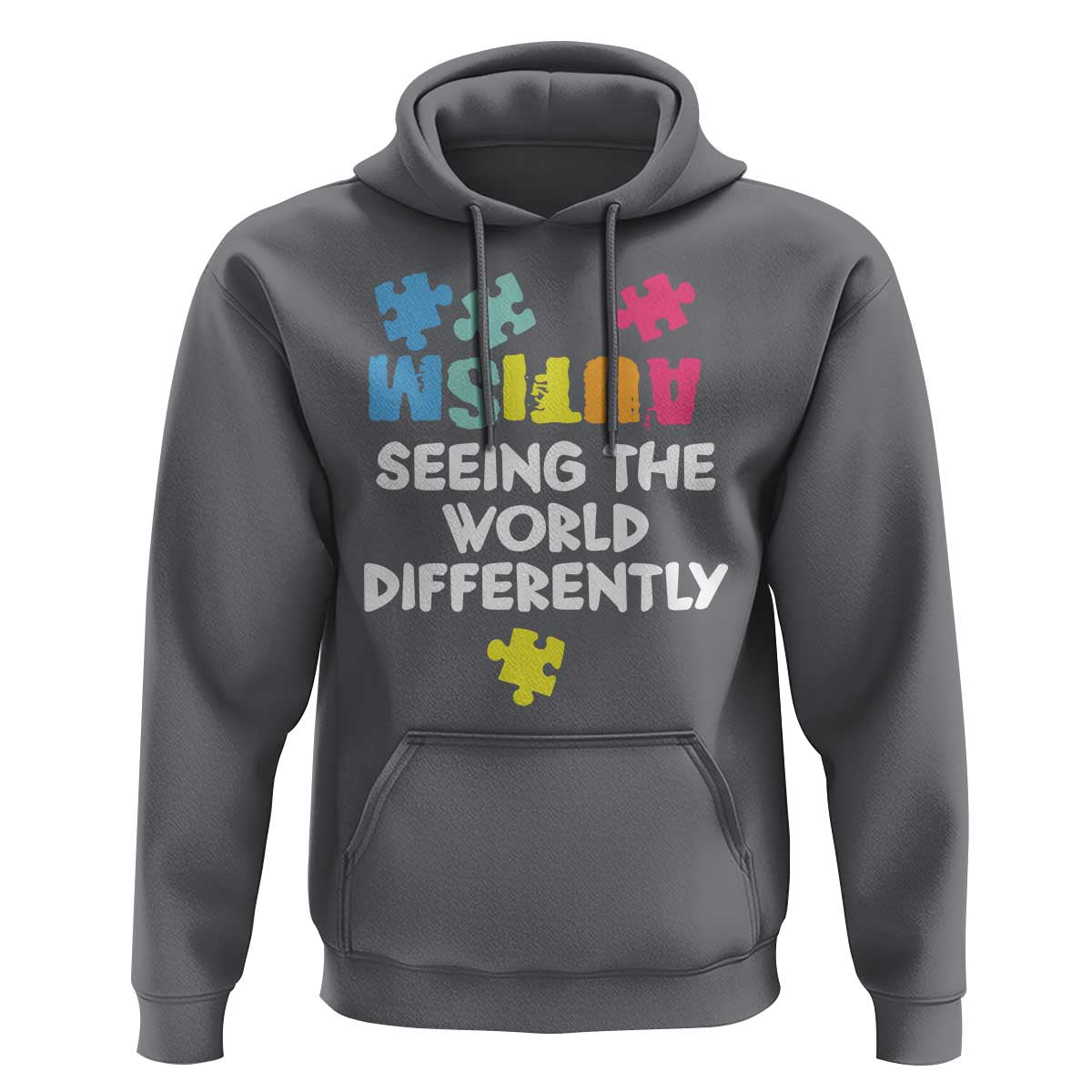 Autism Seeing The World Differently Hoodie Autistic Autism Awareness Puzzle