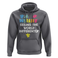 Autism Seeing The World Differently Hoodie Autistic Autism Awareness Puzzle