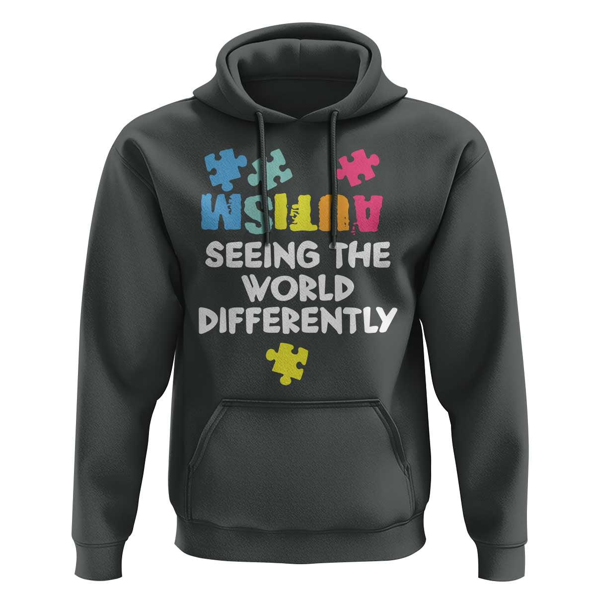 Autism Seeing The World Differently Hoodie Autistic Autism Awareness Puzzle