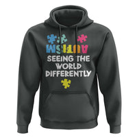 Autism Seeing The World Differently Hoodie Autistic Autism Awareness Puzzle