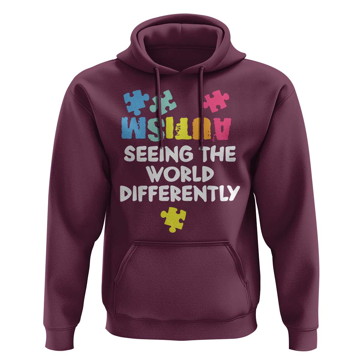 Autism Seeing The World Differently Hoodie Autistic Autism Awareness Puzzle