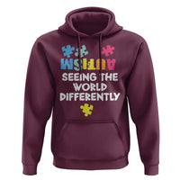 Autism Seeing The World Differently Hoodie Autistic Autism Awareness Puzzle