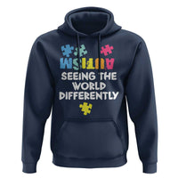 Autism Seeing The World Differently Hoodie Autistic Autism Awareness Puzzle