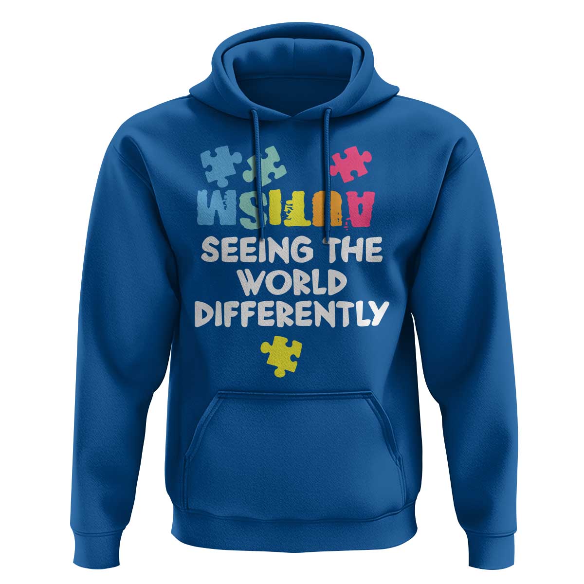 Autism Seeing The World Differently Hoodie Autistic Autism Awareness Puzzle