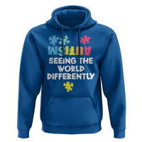 Autism Seeing The World Differently Hoodie Autistic Autism Awareness Puzzle