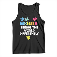 Autism Seeing The World Differently Tank Top Autistic Autism Awareness Puzzle