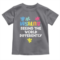 Autism Seeing The World Differently Toddler T Shirt Autistic Autism Awareness Puzzle