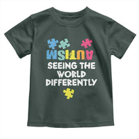 Autism Seeing The World Differently Toddler T Shirt Autistic Autism Awareness Puzzle