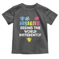 Autism Seeing The World Differently Toddler T Shirt Autistic Autism Awareness Puzzle
