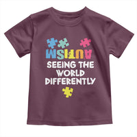 Autism Seeing The World Differently Toddler T Shirt Autistic Autism Awareness Puzzle