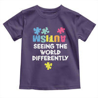 Autism Seeing The World Differently Toddler T Shirt Autistic Autism Awareness Puzzle