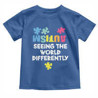 Autism Seeing The World Differently Toddler T Shirt Autistic Autism Awareness Puzzle
