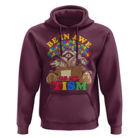 Funny Autism Awareness Hoodie Be In Awe Of My 'Tism Autistic Raccoon Opossum Skunk