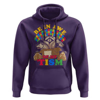 Funny Autism Awareness Hoodie Be In Awe Of My 'Tism Autistic Raccoon Opossum Skunk