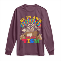 Funny Autism Awareness Long Sleeve Shirt Be In Awe Of My 'Tism Autistic Raccoon Opossum Skunk