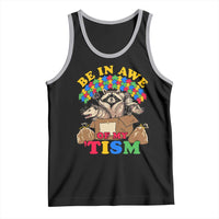 Funny Autism Awareness Tank Top Be In Awe Of My 'Tism Autistic Raccoon Opossum Skunk