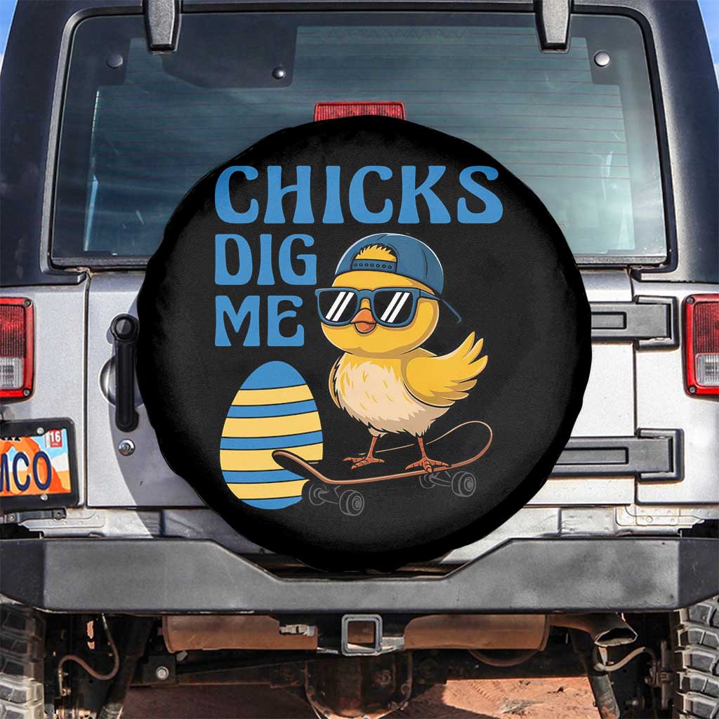 Funny Easter Day Chicks Dig Me Spare Tire Cover Cool Chicken
