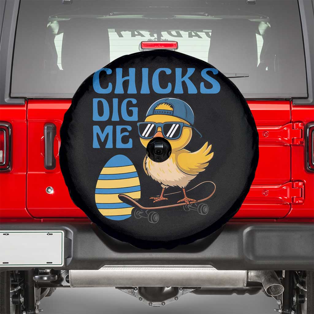 Funny Easter Day Chicks Dig Me Spare Tire Cover Cool Chicken