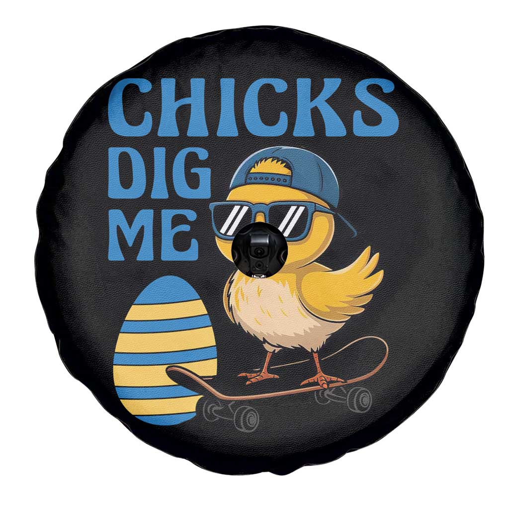 Funny Easter Day Chicks Dig Me Spare Tire Cover Cool Chicken
