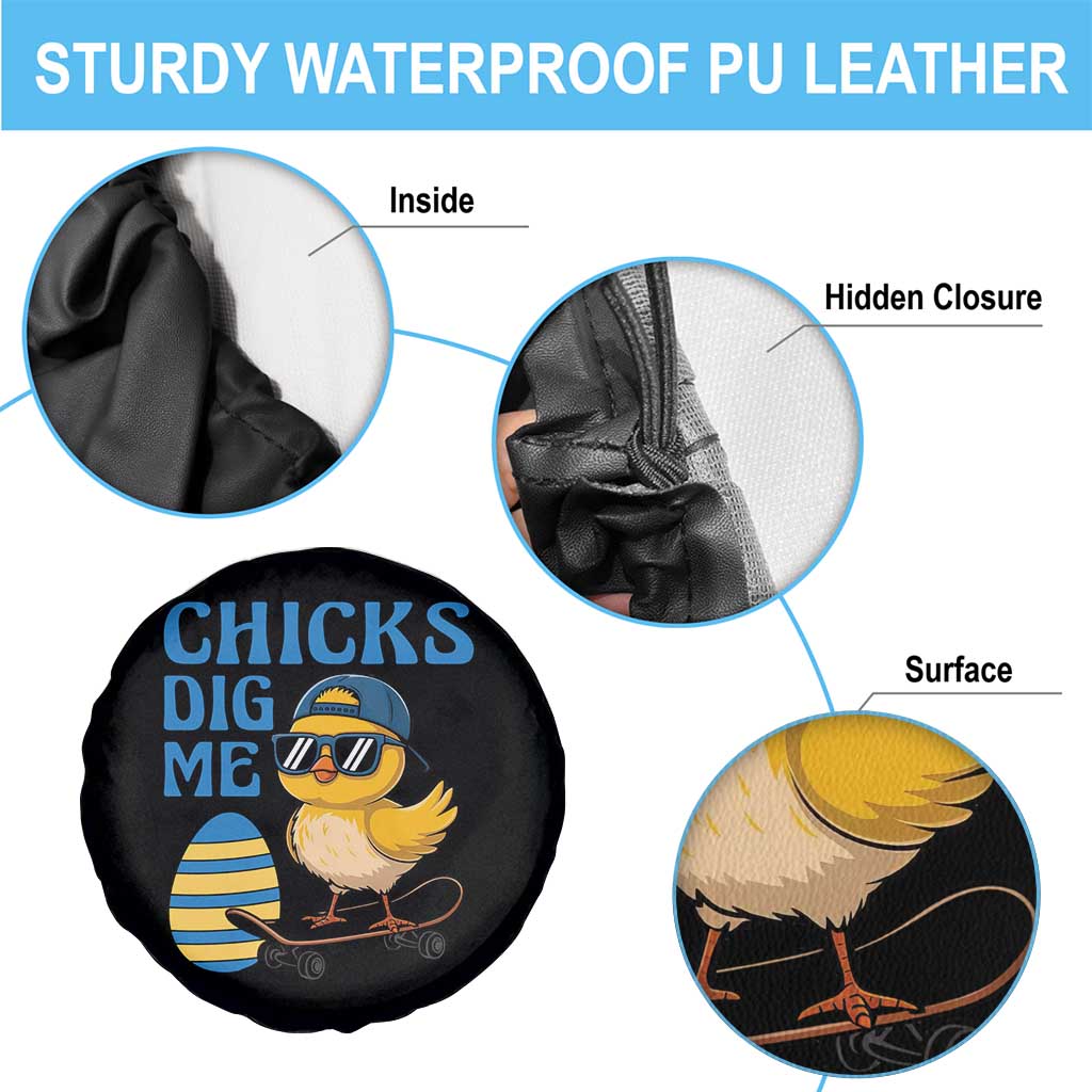 Funny Easter Day Chicks Dig Me Spare Tire Cover Cool Chicken