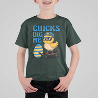 Funny Easter Day Chicks Dig Me T Shirt For Kid Cool Chicken