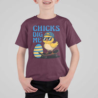Funny Easter Day Chicks Dig Me T Shirt For Kid Cool Chicken