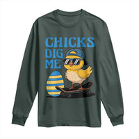 Funny Easter Day Chicks Dig Me Long Sleeve Shirt Cool Chicken