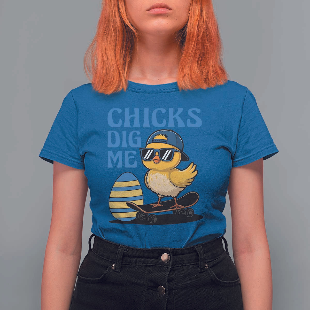 Funny Easter Day Chicks Dig Me T Shirt For Women Cool Chicken